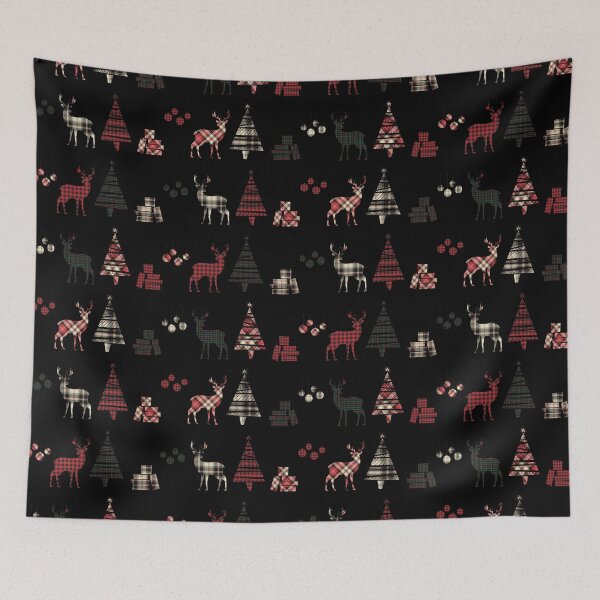 Item preview, Black Christmas plaid pattern designed and sold by MrJean.