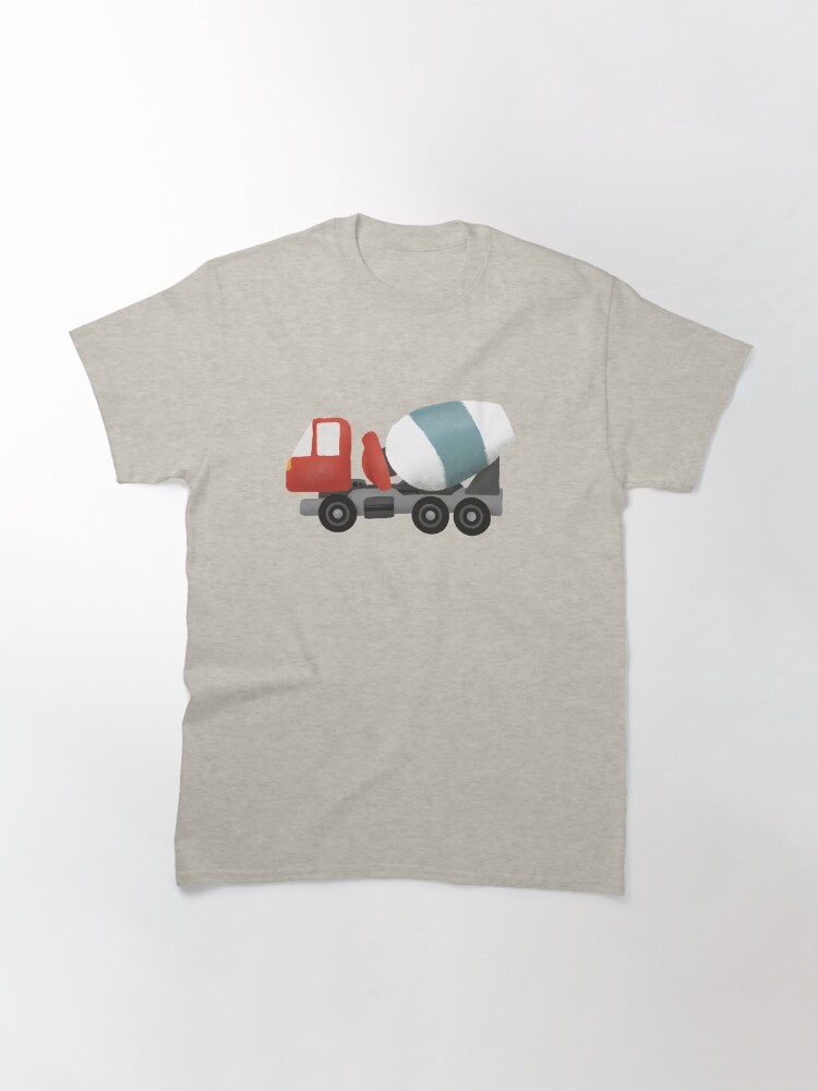 Thumbnail 3 of 7, Classic T-Shirt, Boys Cute Blue Cement Mixer and Construction Transport Pattern Kids designed and sold by aimeegray.