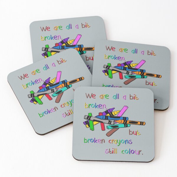 Item preview, Broken crayons grey designed and sold by Pickle-Lily.
