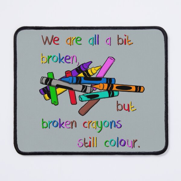 Item preview, Broken crayons grey designed and sold by Pickle-Lily.