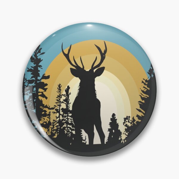 Item preview, Pastel Sunset Reindeer In The Woods Silhouette designed and sold by Artbysaeme.
