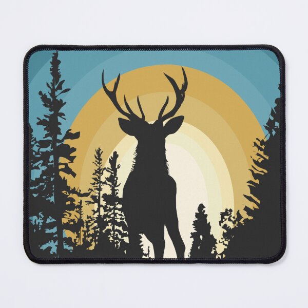 Item preview, Pastel Sunset Reindeer In The Woods Silhouette designed and sold by Artbysaeme.