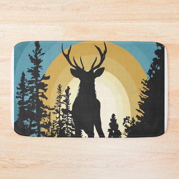 Item preview, Pastel Sunset Reindeer In The Woods Silhouette designed and sold by Artbysaeme.