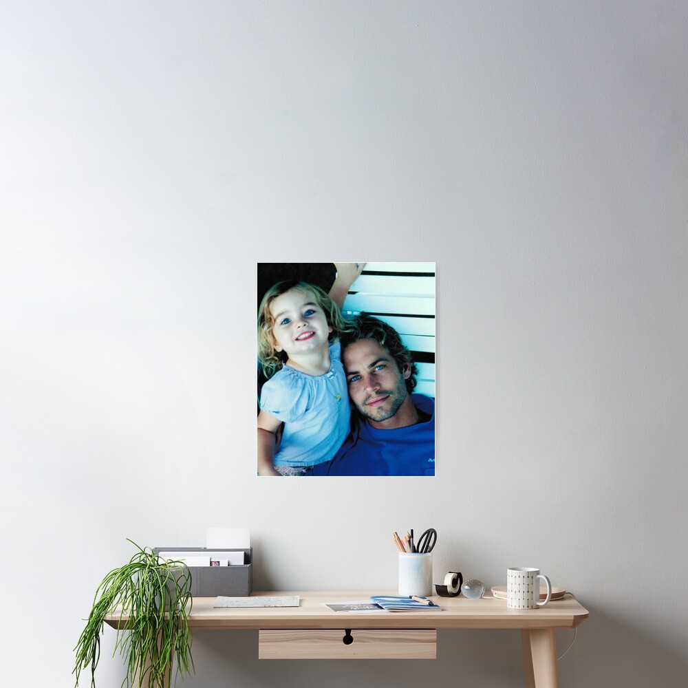 "Childhood Meadow Walker with Her Father Paul Walker" Poster by