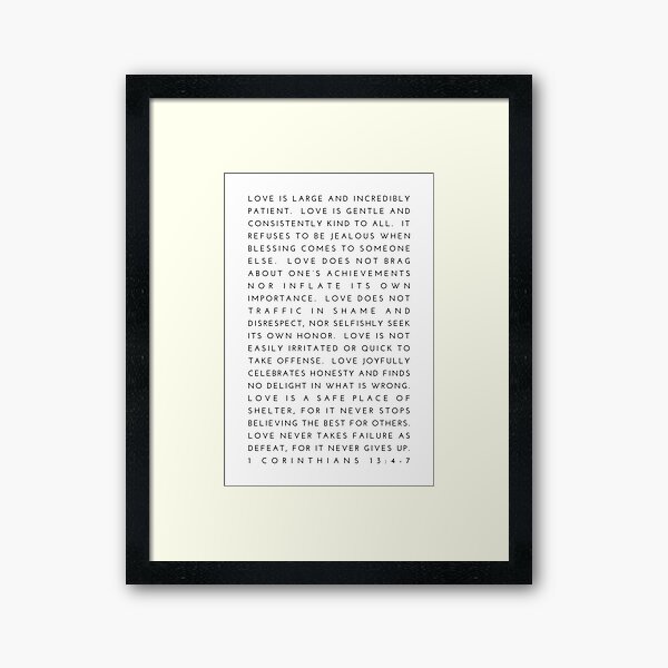 Item preview, 1 Corinthians 13:4-7 | TPT | The Passion Translation  designed and sold by wondrous-works.