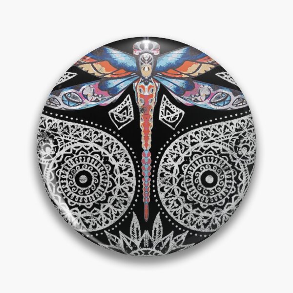 Item preview, Magical Colorful Dragonfly Tribal Mandala designed and sold by UweFleischmann.