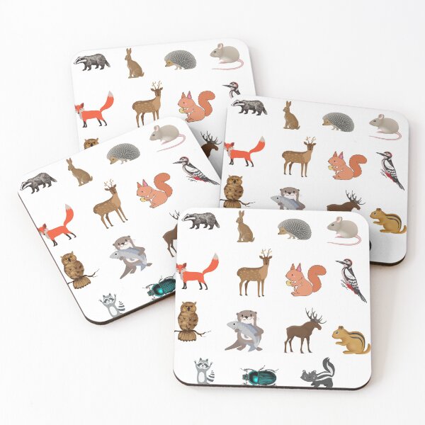 Item preview, Cute Woodland Animals Wall Art Sticker Pack for Animal Lovers  designed and sold by haRexia.