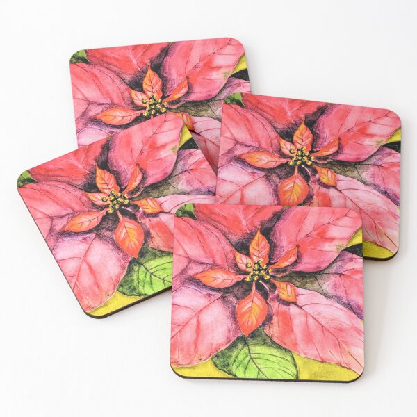 Item preview, Glowing Poinsettia designed and sold by Laura King  Fine Arts.