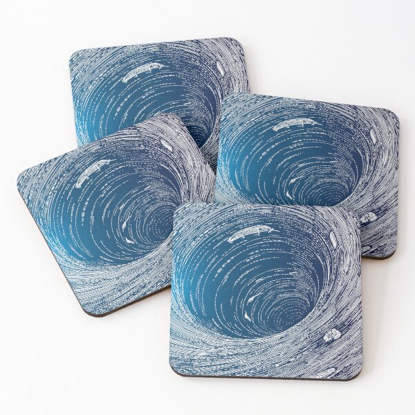 Item preview, vortex illusion hole deep illustration sea boat blue setting help designed and sold by originalstar.
