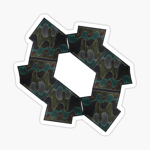 Waves collage ring 2 Sticker