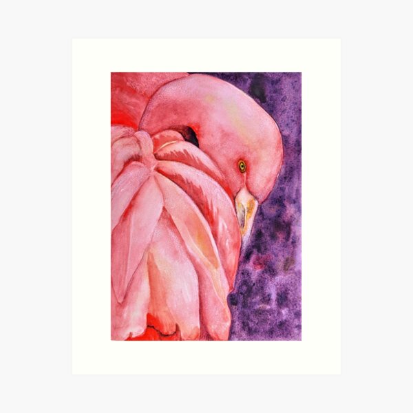 Pink Flamingo Art Print