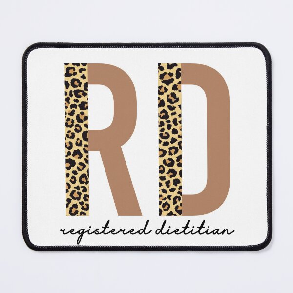 Item preview, Registered Dietitian cheetah leopard pattern typography | RD gifts | Cute dietitian gifts designed and sold by Violet Treasures.