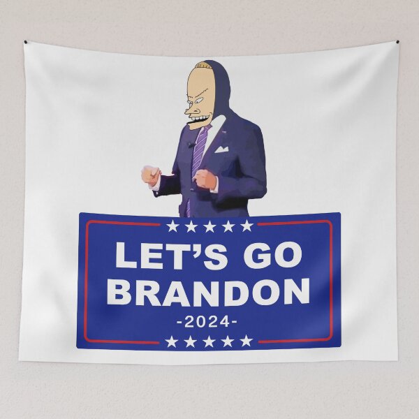 Item preview, Let's Go Brandon - Funny Joe Biden Cornholio - Bare Shelves Biden designed and sold by WeAreRightStore.