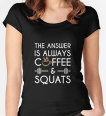 Coffee & Squats Women's Fitted Scoop T-Shirt