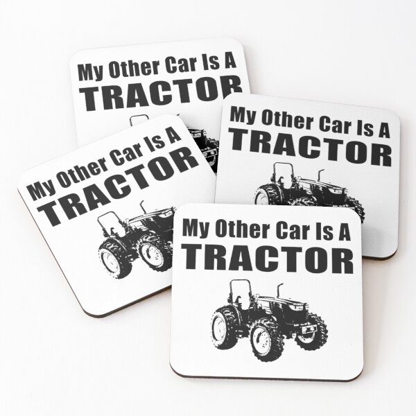 Item preview, My Other Car Is A Tractor Black _amp_ White Illustration   designed and sold by tarShopGalery.