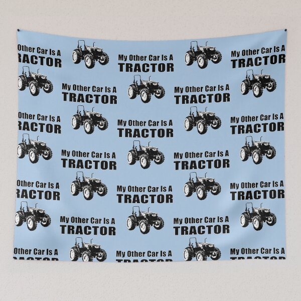 Item preview, My Other Car Is A Tractor Black _amp_ White Illustration   designed and sold by tarShopGalery.