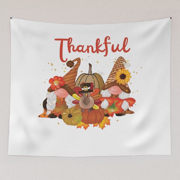 Item preview, Thankful Autumn Gnomes With Pumpkin Patches Watercolor - Trendy Fall Design For Fall Lovers & Thanksgiving designed and sold by Prince - Bestseller ★★★★★.