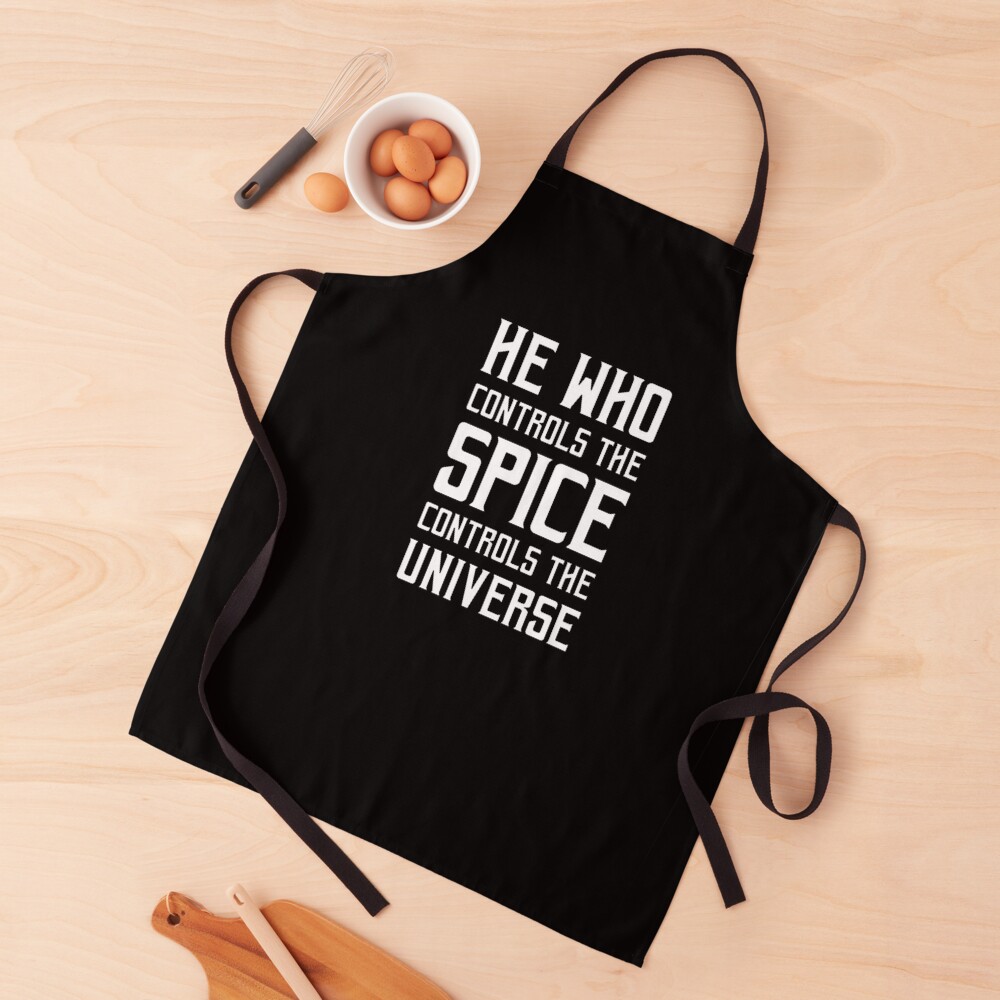 Dune - He who controls the Spice controls the universe (White) - Apron