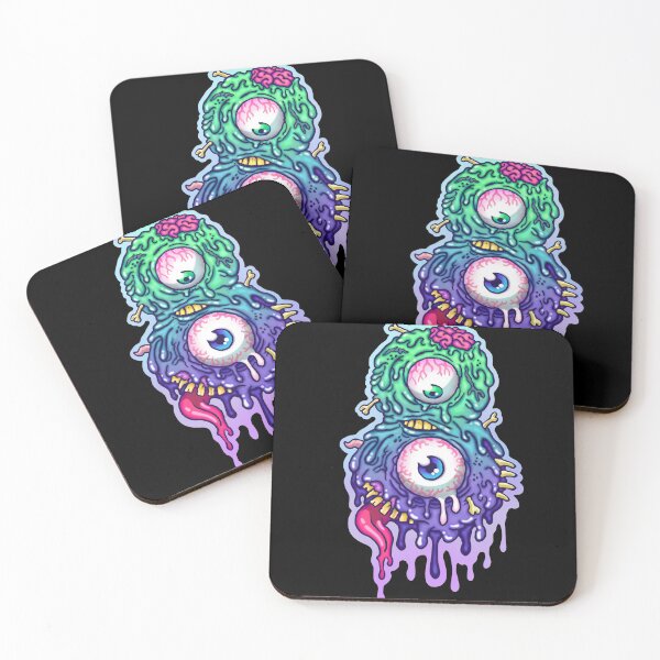 Item preview, Graffitti Skateboard Style Blue And Green Zombie Slime Eyeballs Black Version designed and sold by strawberryrawrr.