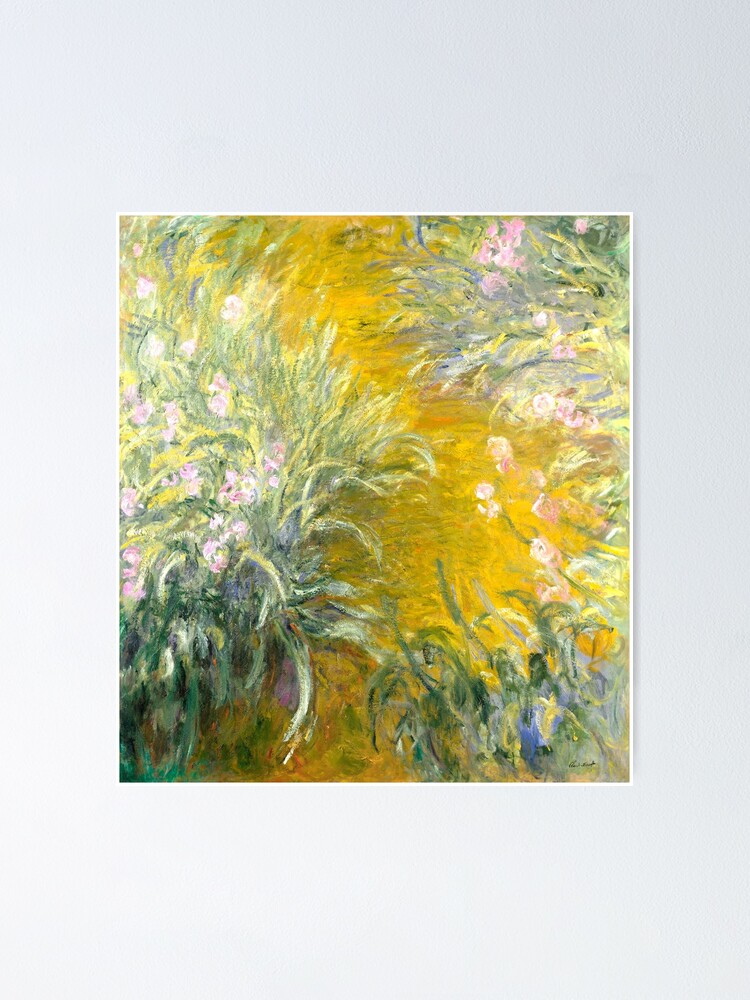 "Impressionist Painting The Path through the Irises (19141917) by Claude Poster for Sale
