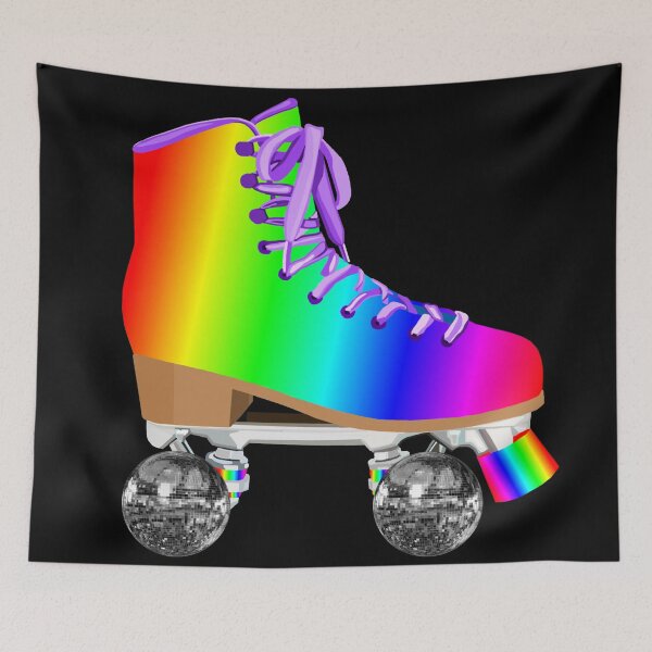 Item preview, Retro Rainbow 70s Disco Roller Skates designed and sold by Deborah Camp.