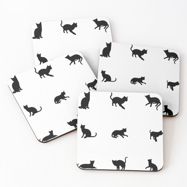 Item preview, cute black cat sticker pack designed and sold by SIMPLINZ.
