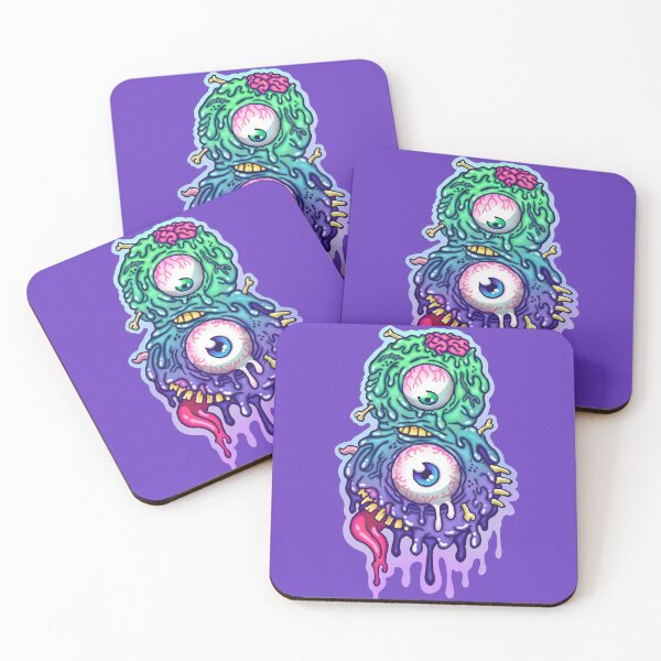 Item preview, Graffitti Skateboard Style Blue And Green Zombie Slime Eyeballs Purple Version designed and sold by strawberryrawrr.