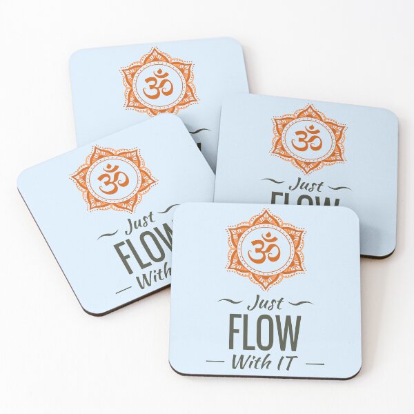 Item preview, Just Flow With IT Yoga Om Mandala designed and sold by MindfulMeta.