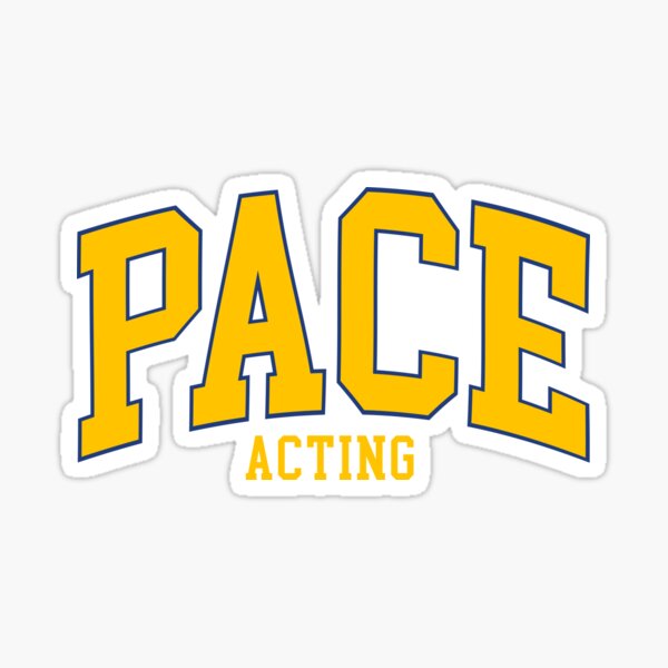 pace acting - college font curved Sticker