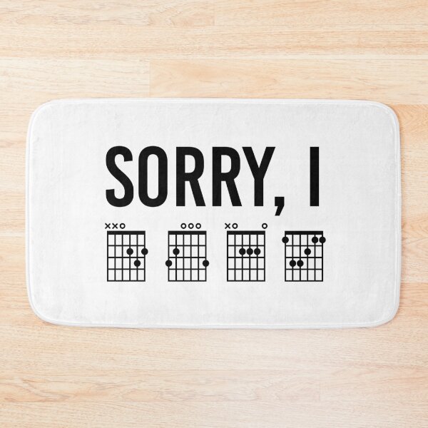 Item preview, Sorry I DGAF Funny guitar chords hidden message | Funny guitar music gifts designed and sold by Violet Treasures.