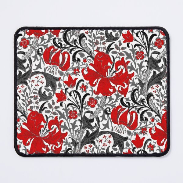 Item preview, William Morris Iris and Lily, Black, White and Red designed and sold by Marymarice.