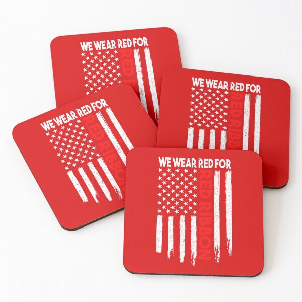 Item preview,   We Wear Red For Red Ribbon Week Awareness Rainbow Gift American Flag designed and sold by mohmmed22.