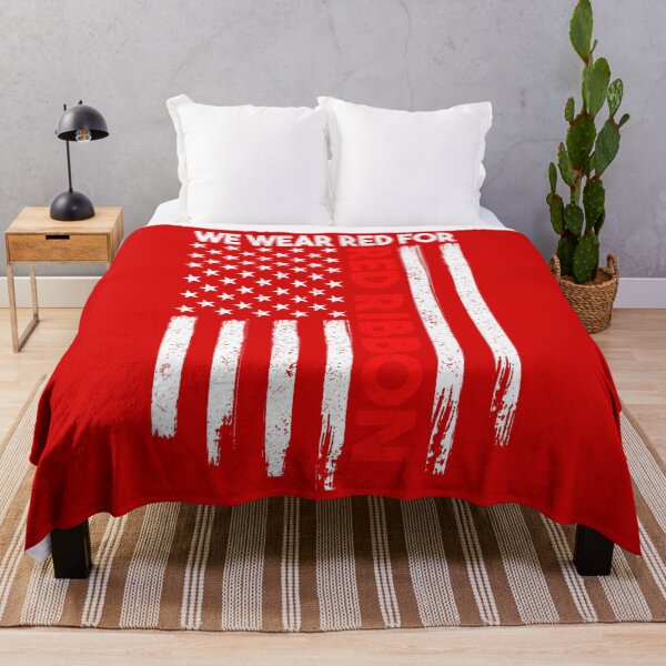 Item preview, We Wear Red For Red Ribbon Week Awareness Rainbow Gift American Flag designed and sold by mohmmed22.