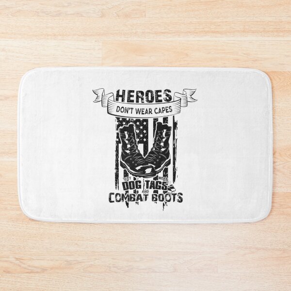 Item preview, Heroes Don't Wear Capes, They Wear Dog Tags & Combat Boots American Veteran designed and sold by ZETTIF ⭐⭐⭐⭐⭐.
