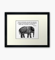 Buddha Wisdom Elephant Framed Print