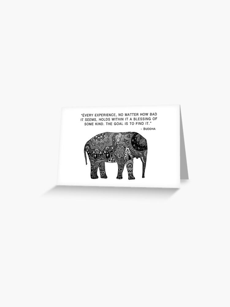 Carte De Vœux Bouddha Sagesse Elephant Par Madmargaret Redbubble