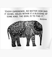 Buddha Wisdom Elephant Poster