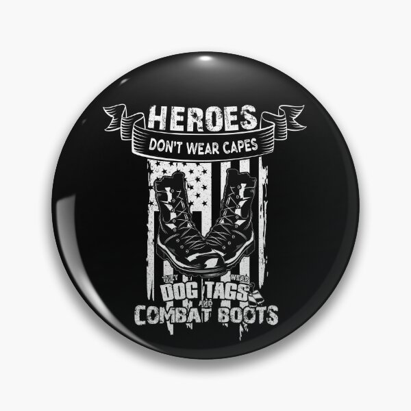 Item preview, Heroes Don't Wear Capes, They Wear Dog Tags & Combat Boots Veteran Army USA Flag designed and sold by ZETTIF ⭐⭐⭐⭐⭐.