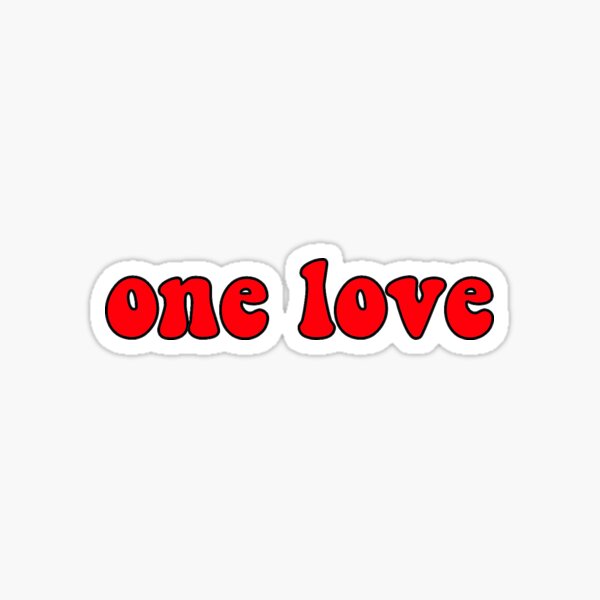"bob marley "one love"" Sticker for Sale by chloedesigns1 | Redbubble