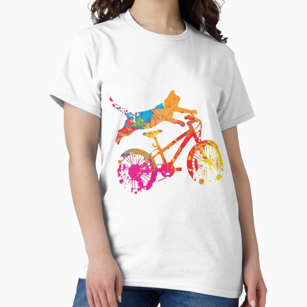 Item preview, Cat Riding A Bicycle Colorful Abstract Design designed and sold by SpotWarehouse.