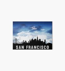 San Francisco California Skyline Cityscape Nightfall Art Board