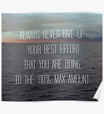 Always Never Give Up... Poster