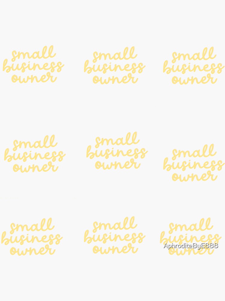 Thumbnail 3 of 3, Sticker, small business owner - yellow  designed and sold by AphroditeByE888.