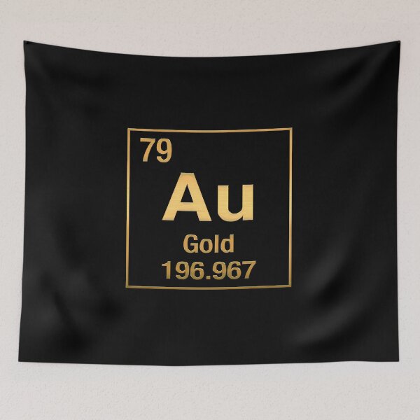 Item preview, Periodic Table of Elements – Gold (Au) in Gold on Black designed and sold by Serge Averbukh Art Studio.