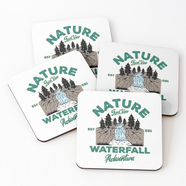 Item preview, nature waterfall designed and sold by juicylogo699.