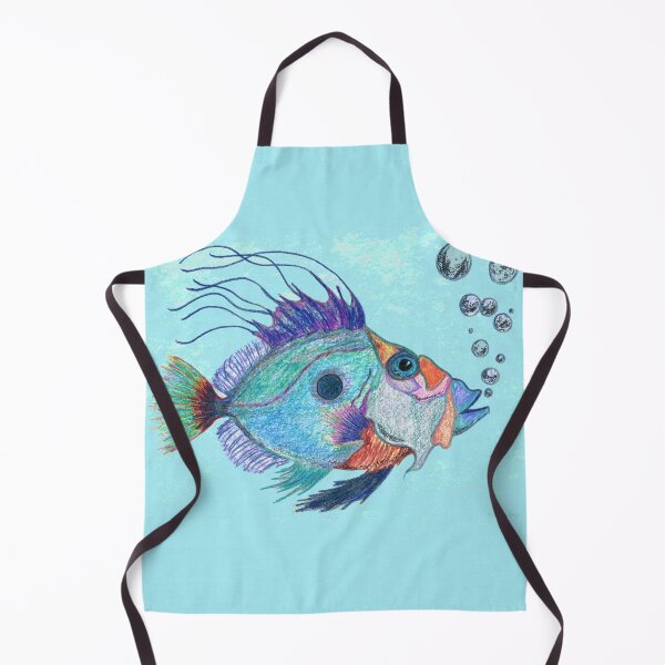 Item preview, Fun Beachy Fish Art In Blue Tropical Decor designed and sold by Sharon Cummings Art.