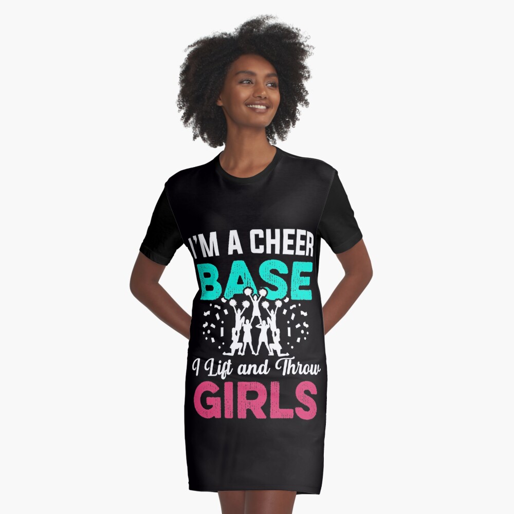 I Lift And Throw Girls Funny Cheer Base Shirts