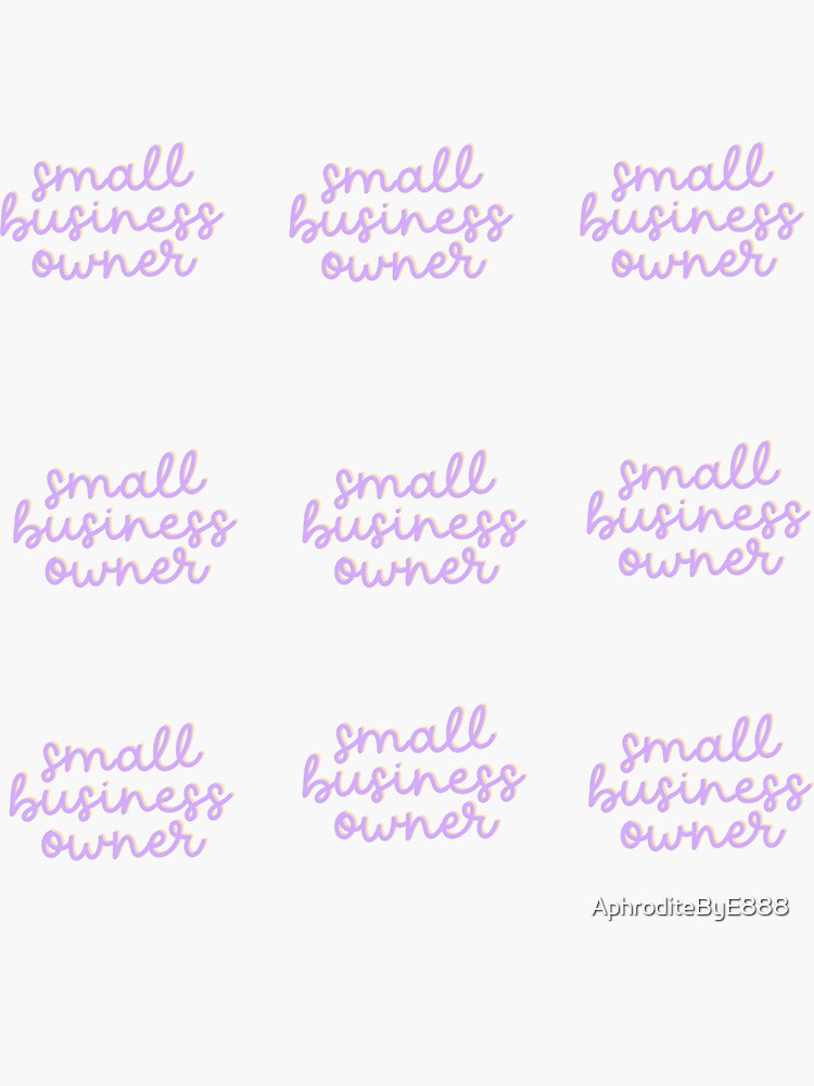 Thumbnail 3 of 3, Sticker, small business owner - purple designed and sold by AphroditeByE888.