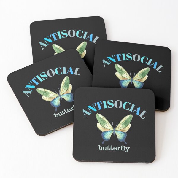 Item preview, Copy of Anti Social Butterfly , Social Butterfly Tee, Butterfly, Antisocial, Introvert, Graphic Tee, Gift, Butterflies designed and sold by artbyrosse.