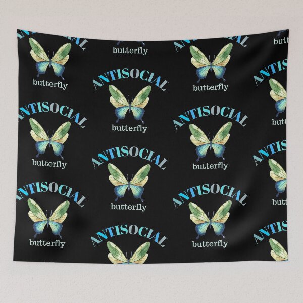 Item preview, Copy of Anti Social Butterfly , Social Butterfly Tee, Butterfly, Antisocial, Introvert, Graphic Tee, Gift, Butterflies designed and sold by artbyrosse.